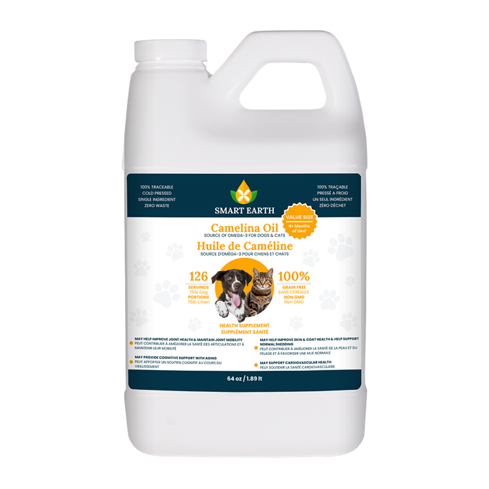 64oz Camelina Oil for Canine jug with pump